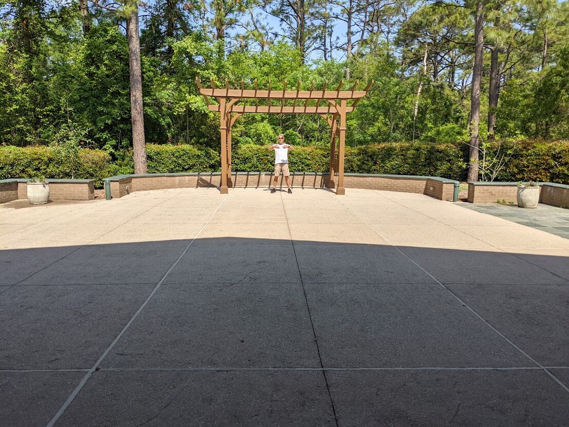 Another view of the patio at the Halyburton Park Event Center